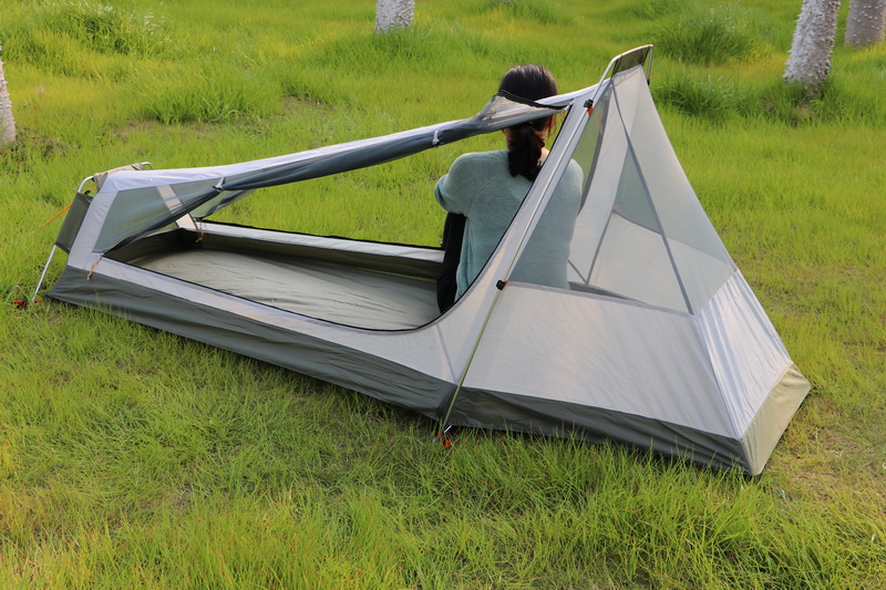 Cheap Goat Tents Single 1 Person Ultra Light Outdoor Camping Mountaineering 2 Layer Car Hiking Trekking Aluminium Alloy Rod Cycling Beach Tent Tents 
